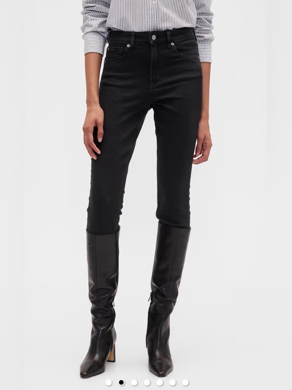GAP True Skinny High Rise Black Jeans